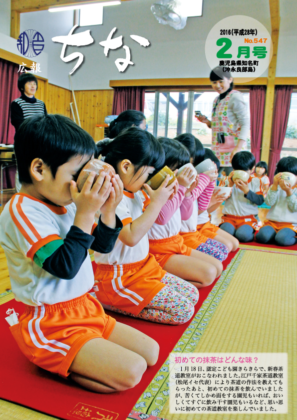 広報ちな2016年2月号表紙