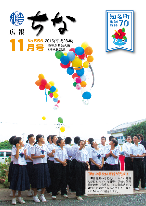 広報ちな2016年11月号表紙