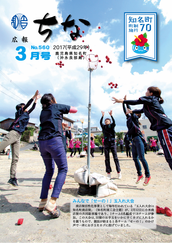 広報ちな2017年3月号表紙