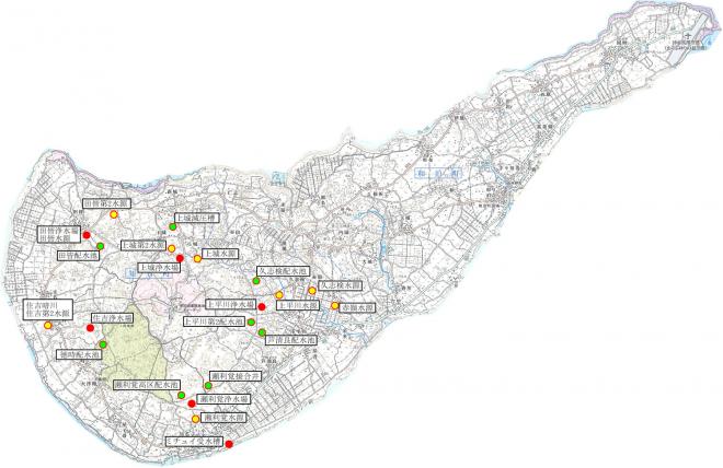 知名町水道事業系統図