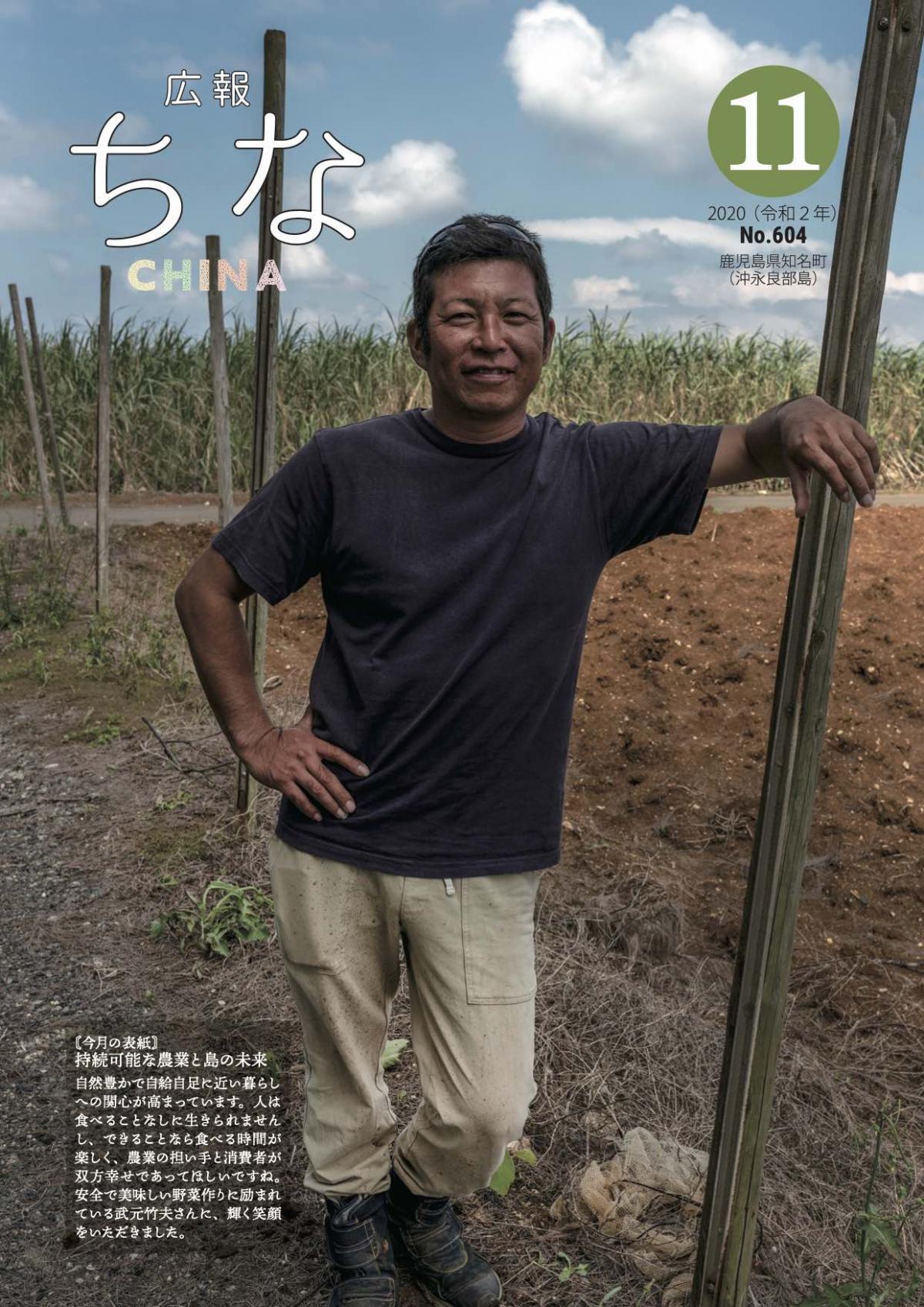 広報ちな2020年11月号の表紙