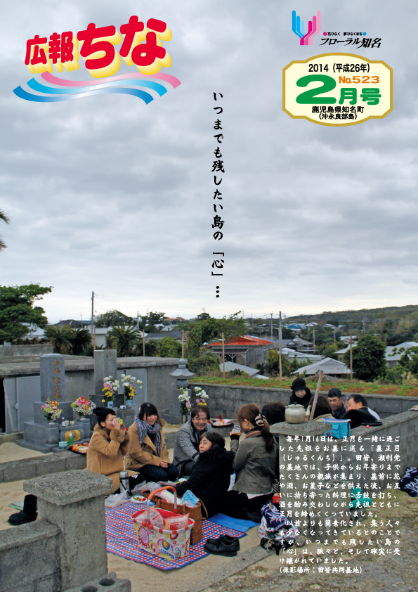 広報ちな 2014年2月号の表紙