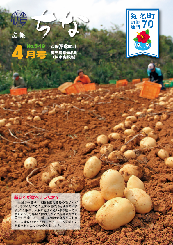 広報ちな2016年4月号表紙