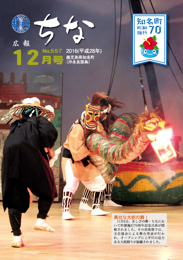 広報ちな2016年12月号表紙
